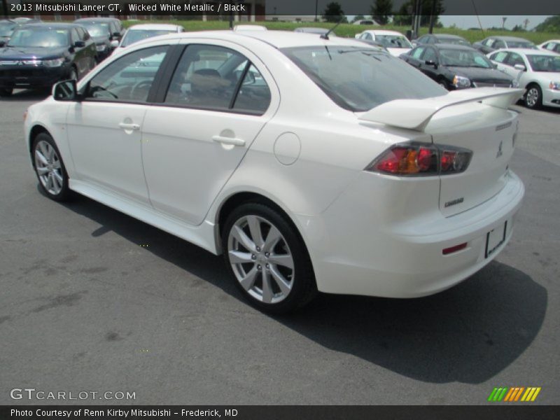 Wicked White Metallic / Black 2013 Mitsubishi Lancer GT
