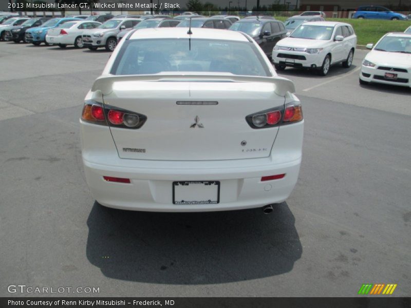 Wicked White Metallic / Black 2013 Mitsubishi Lancer GT
