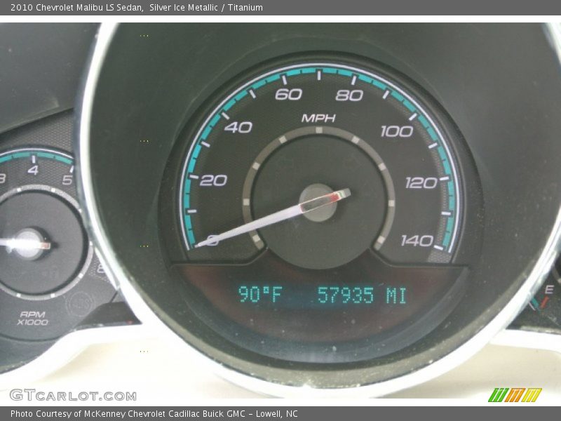 Silver Ice Metallic / Titanium 2010 Chevrolet Malibu LS Sedan