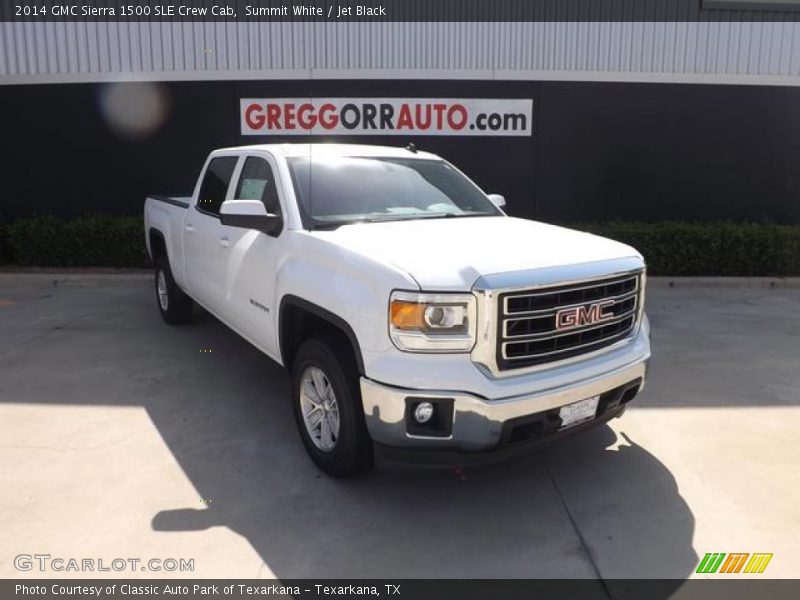 Summit White / Jet Black 2014 GMC Sierra 1500 SLE Crew Cab