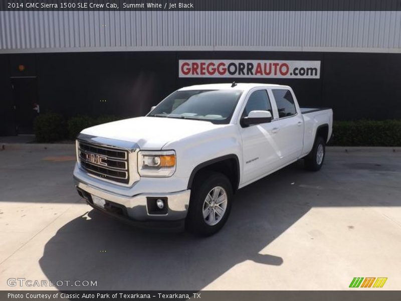 Summit White / Jet Black 2014 GMC Sierra 1500 SLE Crew Cab