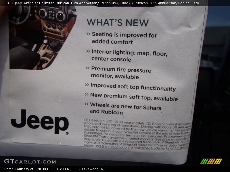 Black / Rubicon 10th Anniversary Edition Black 2013 Jeep Wrangler Unlimited Rubicon 10th Anniversary Edition 4x4