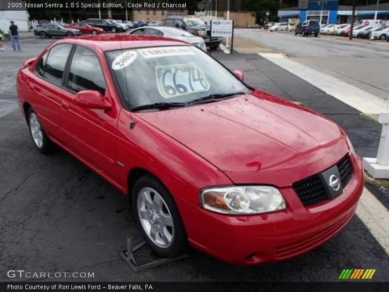 Code Red / Charcoal 2005 Nissan Sentra 1.8 S Special Edition