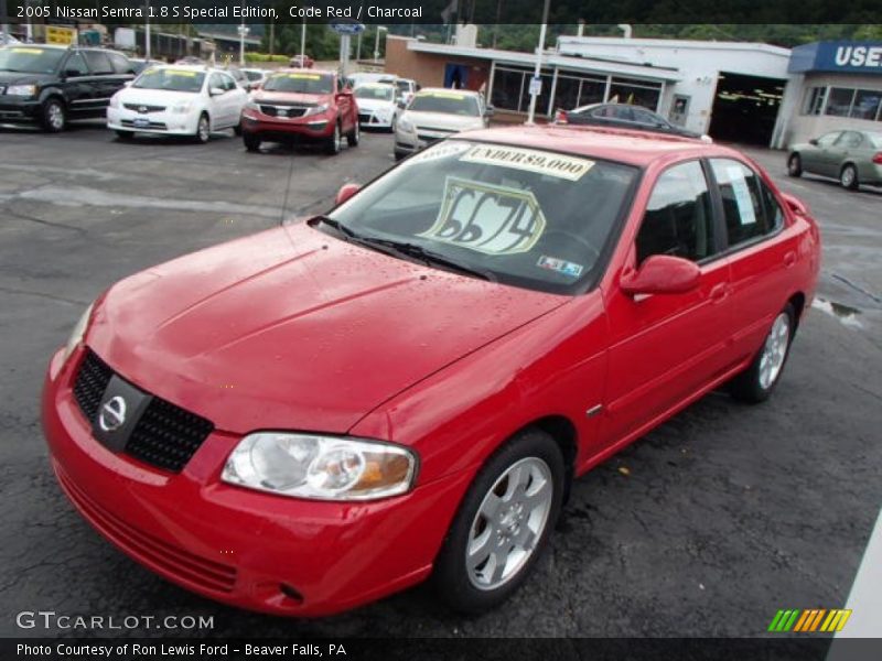 Code Red / Charcoal 2005 Nissan Sentra 1.8 S Special Edition