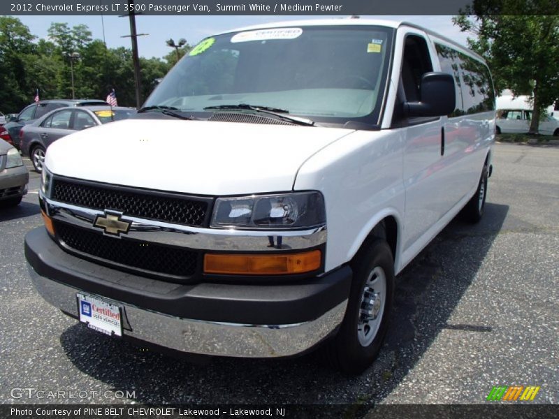 Summit White / Medium Pewter 2012 Chevrolet Express LT 3500 Passenger Van