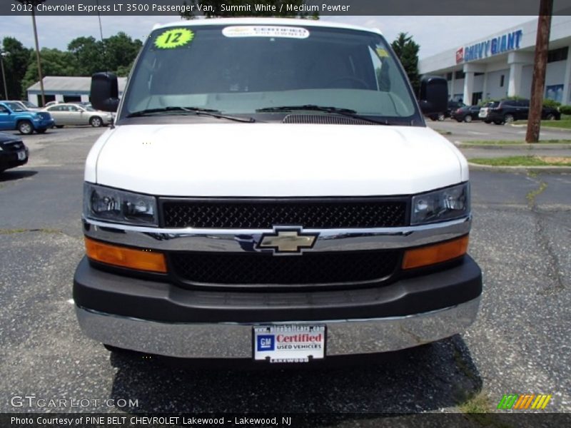 Summit White / Medium Pewter 2012 Chevrolet Express LT 3500 Passenger Van