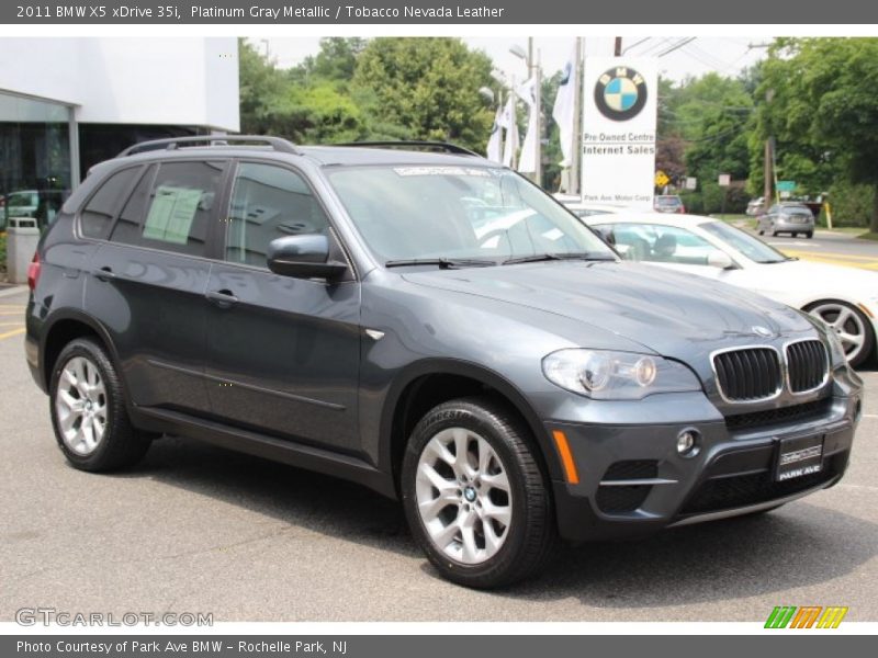 Platinum Gray Metallic / Tobacco Nevada Leather 2011 BMW X5 xDrive 35i