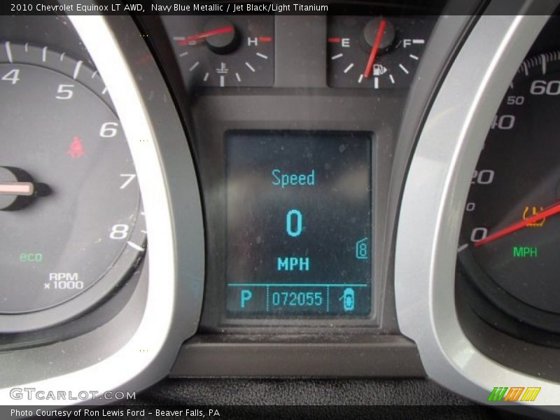 Navy Blue Metallic / Jet Black/Light Titanium 2010 Chevrolet Equinox LT AWD