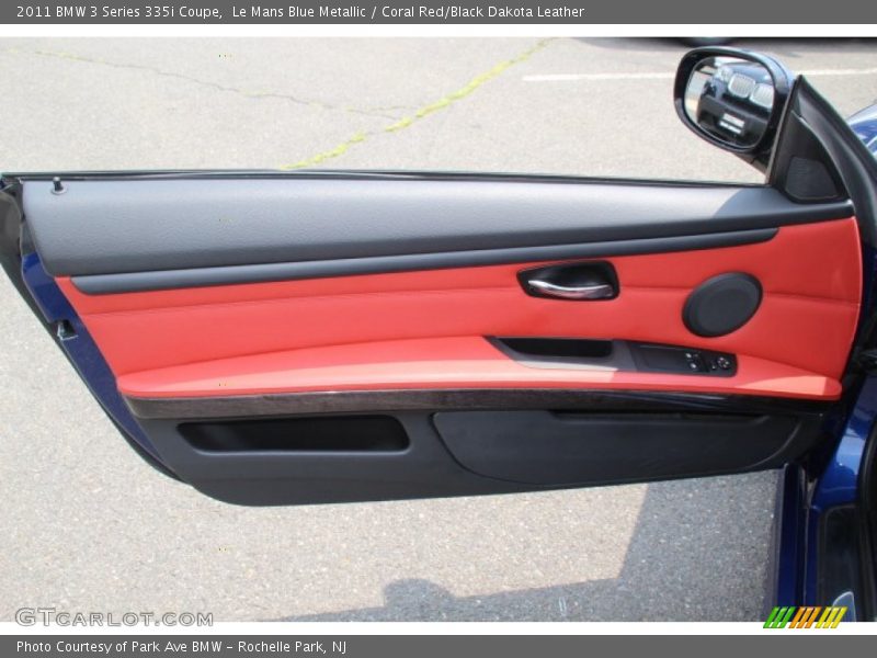 Le Mans Blue Metallic / Coral Red/Black Dakota Leather 2011 BMW 3 Series 335i Coupe