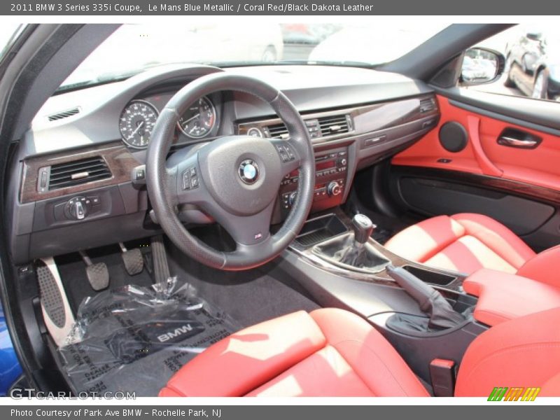 Coral Red/Black Dakota Leather Interior - 2011 3 Series 335i Coupe 