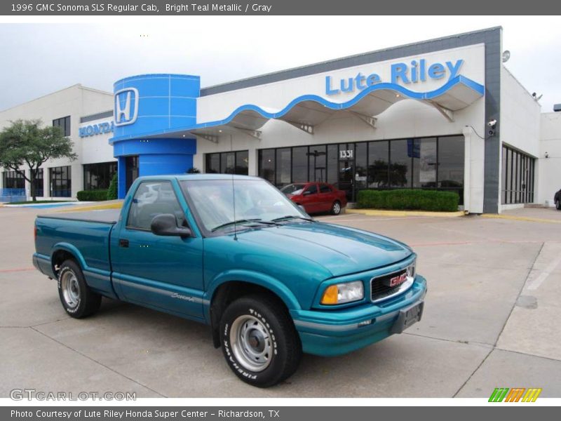 Bright Teal Metallic / Gray 1996 GMC Sonoma SLS Regular Cab