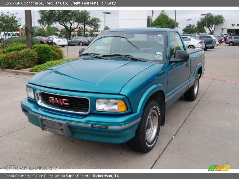 Bright Teal Metallic / Gray 1996 GMC Sonoma SLS Regular Cab