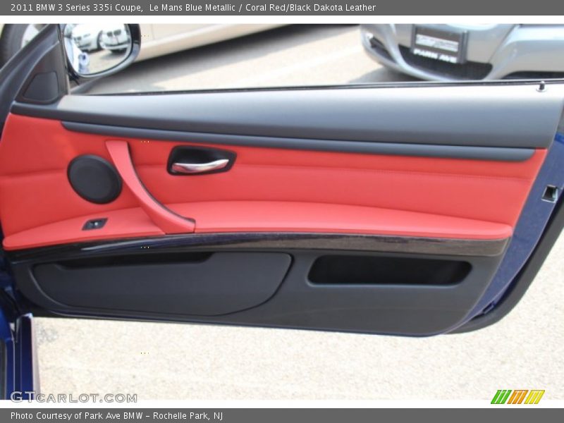 Le Mans Blue Metallic / Coral Red/Black Dakota Leather 2011 BMW 3 Series 335i Coupe