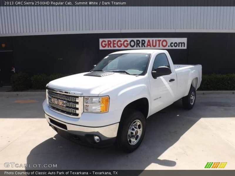 Summit White / Dark Titanium 2013 GMC Sierra 2500HD Regular Cab