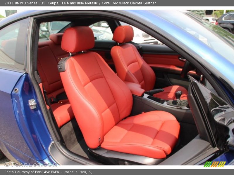 Le Mans Blue Metallic / Coral Red/Black Dakota Leather 2011 BMW 3 Series 335i Coupe