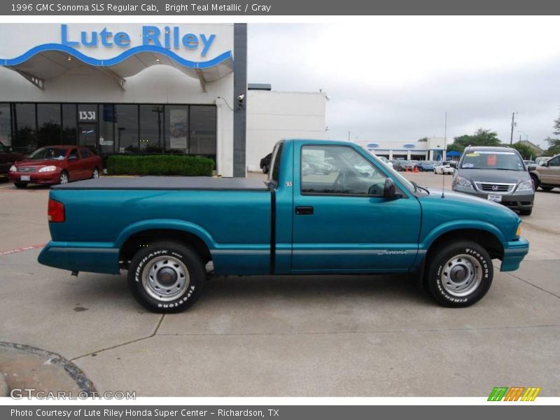 Bright Teal Metallic / Gray 1996 GMC Sonoma SLS Regular Cab