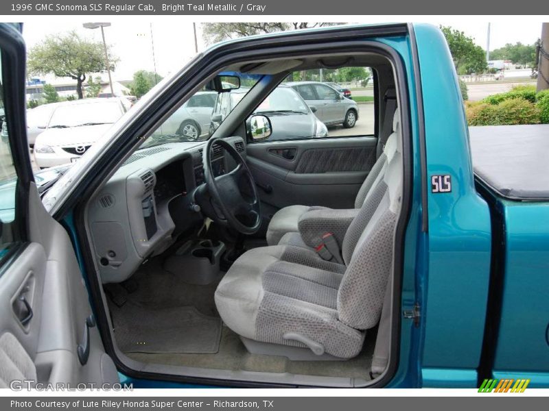Bright Teal Metallic / Gray 1996 GMC Sonoma SLS Regular Cab