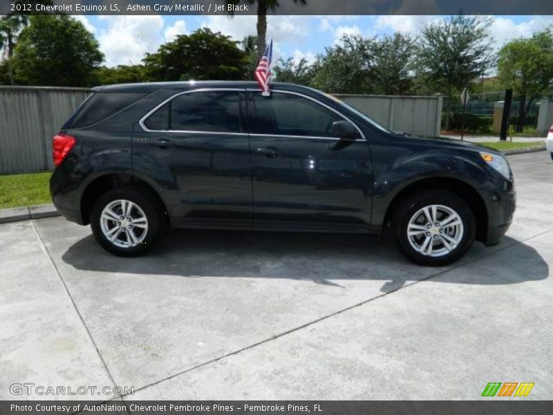 Ashen Gray Metallic / Jet Black 2012 Chevrolet Equinox LS