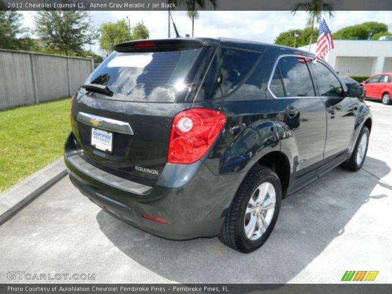 Ashen Gray Metallic / Jet Black 2012 Chevrolet Equinox LS