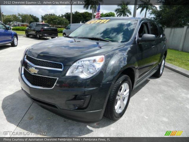 Ashen Gray Metallic / Jet Black 2012 Chevrolet Equinox LS