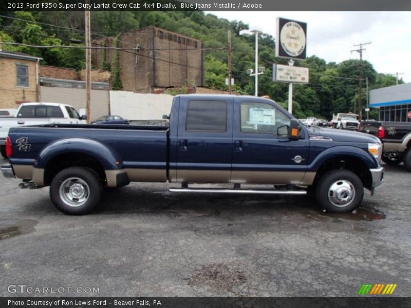 Blue Jeans Metallic / Adobe 2013 Ford F350 Super Duty Lariat Crew Cab 4x4 Dually