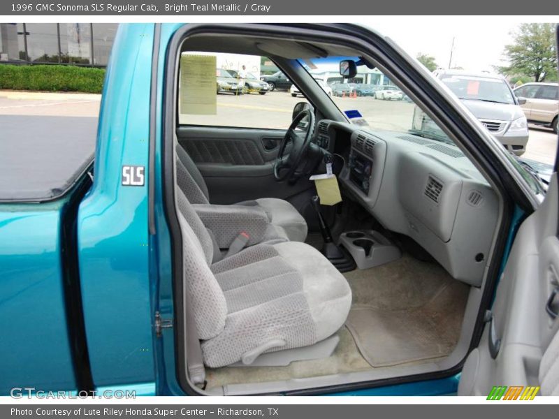 Bright Teal Metallic / Gray 1996 GMC Sonoma SLS Regular Cab