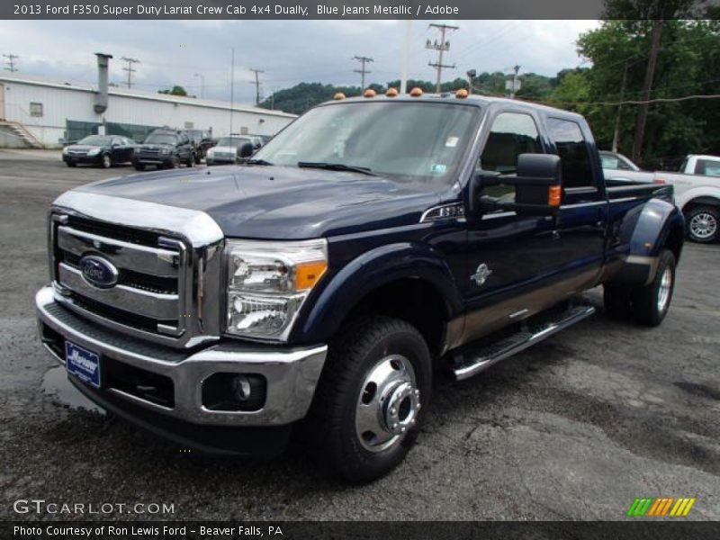 Blue Jeans Metallic / Adobe 2013 Ford F350 Super Duty Lariat Crew Cab 4x4 Dually