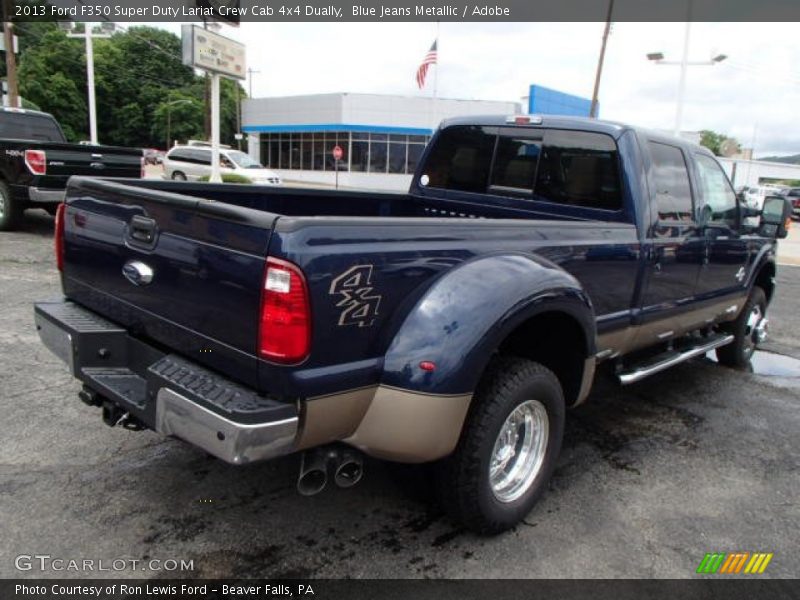 Blue Jeans Metallic / Adobe 2013 Ford F350 Super Duty Lariat Crew Cab 4x4 Dually