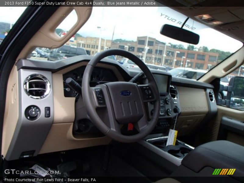 Blue Jeans Metallic / Adobe 2013 Ford F350 Super Duty Lariat Crew Cab 4x4 Dually