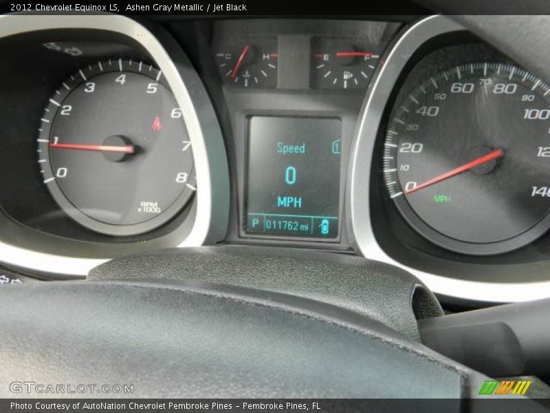 Ashen Gray Metallic / Jet Black 2012 Chevrolet Equinox LS