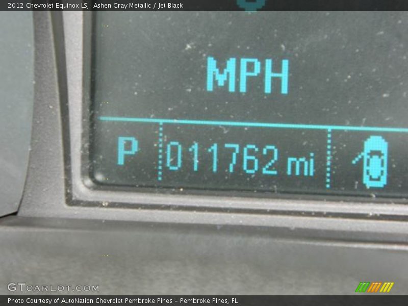 Ashen Gray Metallic / Jet Black 2012 Chevrolet Equinox LS