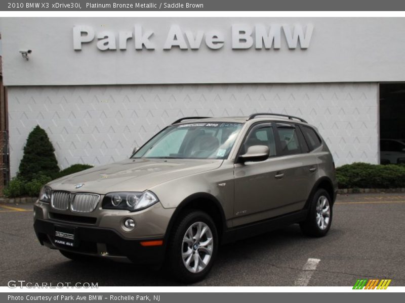 Platinum Bronze Metallic / Saddle Brown 2010 BMW X3 xDrive30i