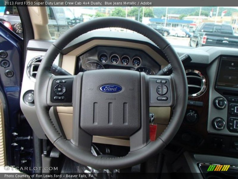 Blue Jeans Metallic / Adobe 2013 Ford F350 Super Duty Lariat Crew Cab 4x4 Dually