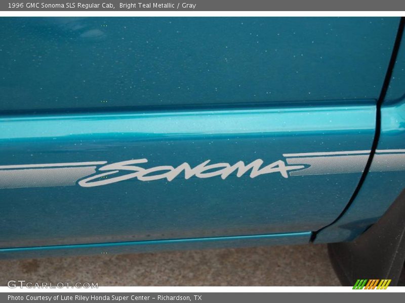 Bright Teal Metallic / Gray 1996 GMC Sonoma SLS Regular Cab