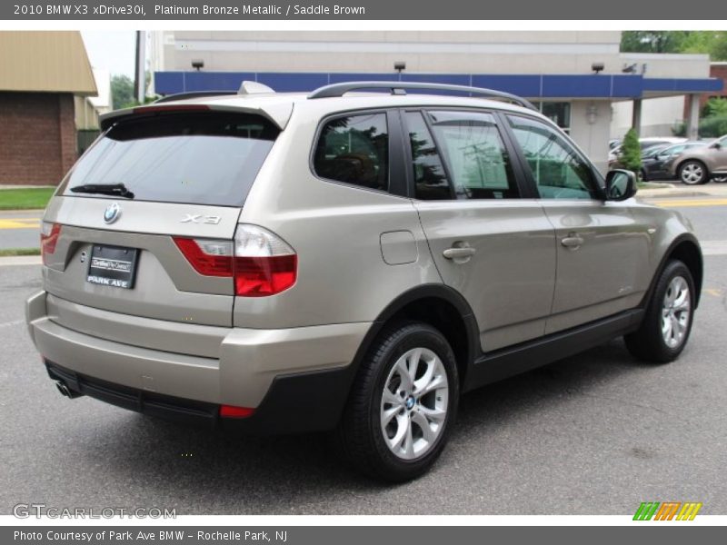 Platinum Bronze Metallic / Saddle Brown 2010 BMW X3 xDrive30i