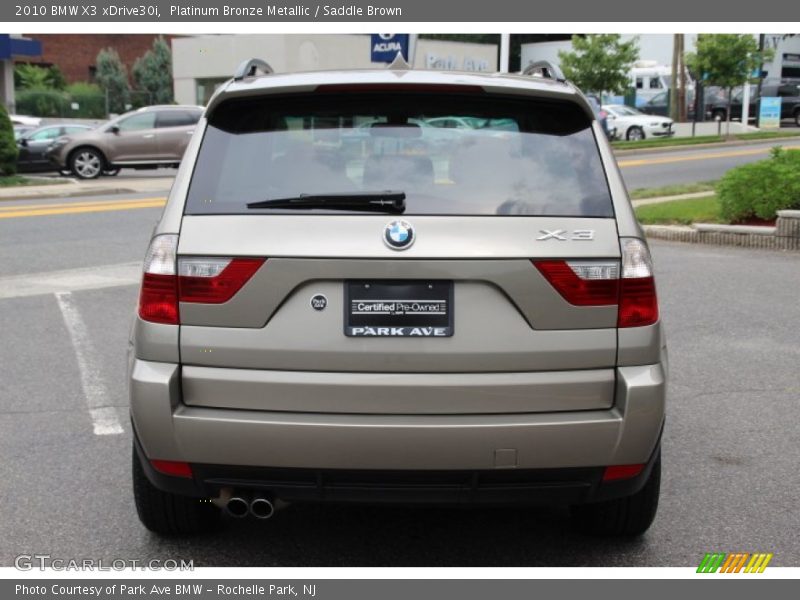 Platinum Bronze Metallic / Saddle Brown 2010 BMW X3 xDrive30i