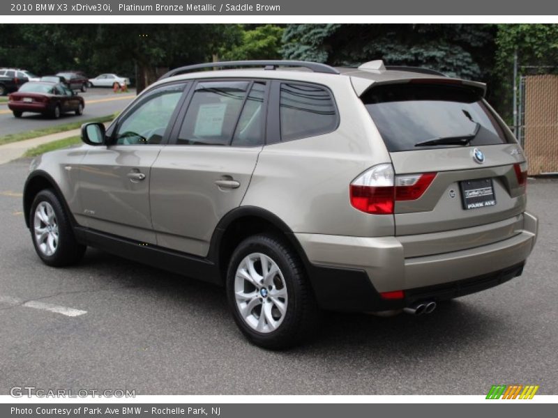 Platinum Bronze Metallic / Saddle Brown 2010 BMW X3 xDrive30i