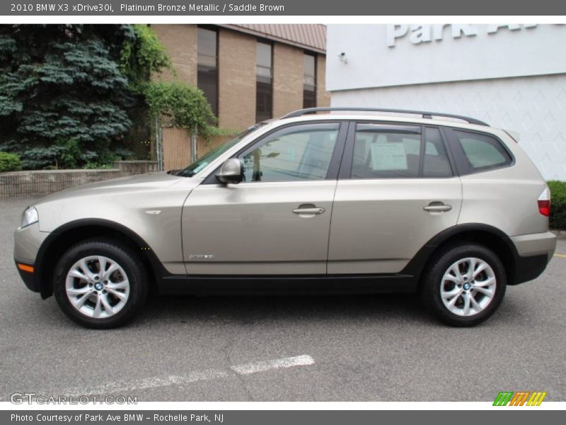 Platinum Bronze Metallic / Saddle Brown 2010 BMW X3 xDrive30i