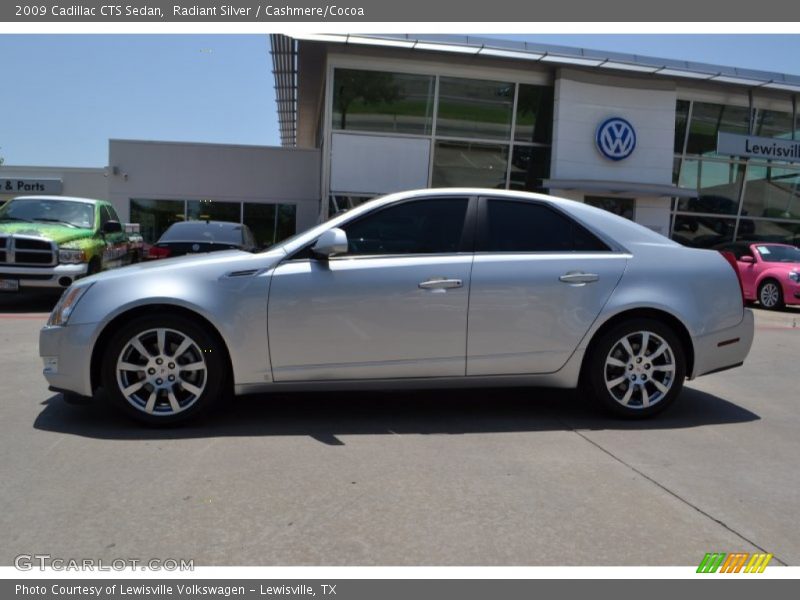 Radiant Silver / Cashmere/Cocoa 2009 Cadillac CTS Sedan