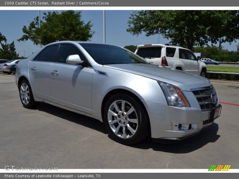 Radiant Silver / Cashmere/Cocoa 2009 Cadillac CTS Sedan