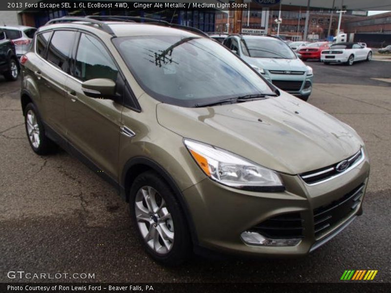 Ginger Ale Metallic / Medium Light Stone 2013 Ford Escape SEL 1.6L EcoBoost 4WD