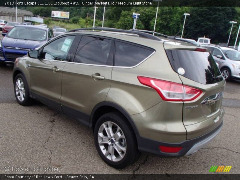 Ginger Ale Metallic / Medium Light Stone 2013 Ford Escape SEL 1.6L EcoBoost 4WD