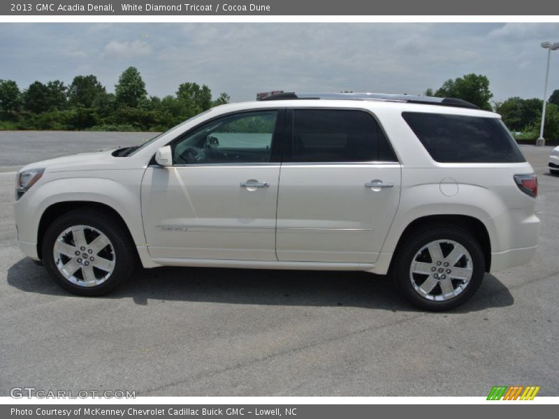 White Diamond Tricoat / Cocoa Dune 2013 GMC Acadia Denali