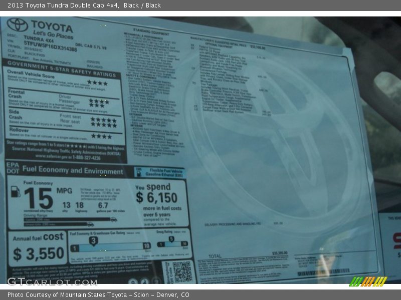 Black / Black 2013 Toyota Tundra Double Cab 4x4