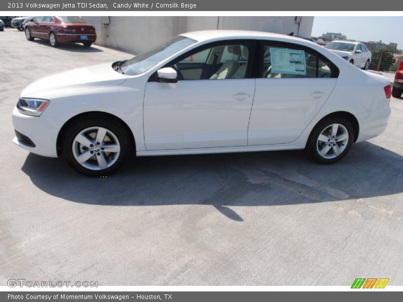 Candy White / Cornsilk Beige 2013 Volkswagen Jetta TDI Sedan