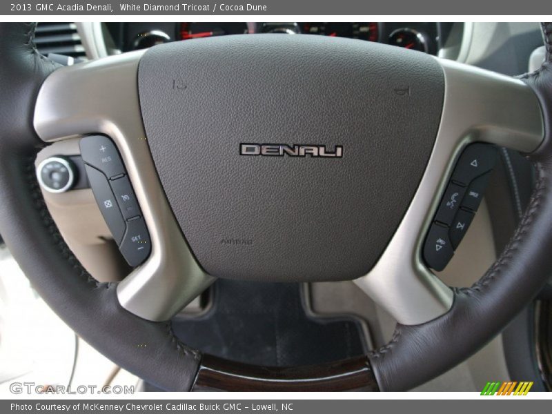 White Diamond Tricoat / Cocoa Dune 2013 GMC Acadia Denali