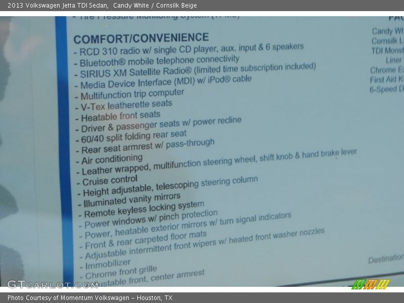 Candy White / Cornsilk Beige 2013 Volkswagen Jetta TDI Sedan