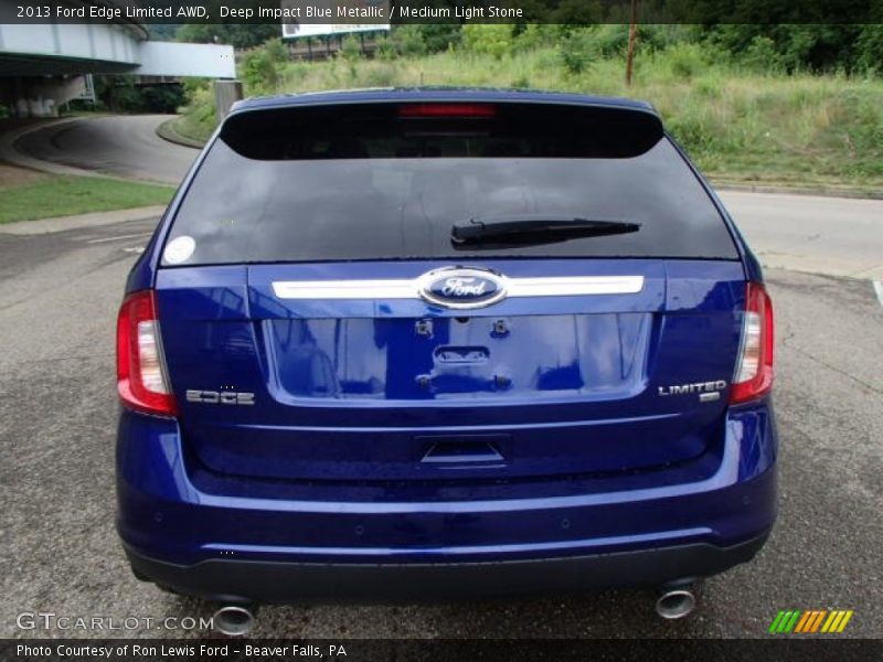 Deep Impact Blue Metallic / Medium Light Stone 2013 Ford Edge Limited AWD