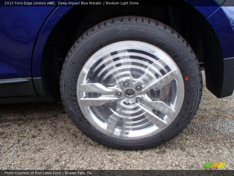 Deep Impact Blue Metallic / Medium Light Stone 2013 Ford Edge Limited AWD