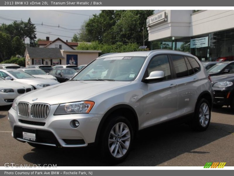 Titanium Silver Metallic / Black 2013 BMW X3 xDrive 28i